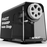 Electric Pencil Sharpener Heavy Duty 6 Holes 2 Pack Blue + Black