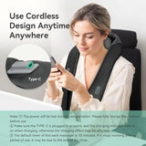 Cordless Neck Shoulder Massager with Heat for Pain Relief Deep Tissue Upgraded 4D Kneading Shiatsu Back Neck Massager Pillow fo