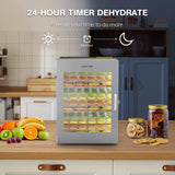 Lecon Chef Food Dehydrator Machine, 12 Stainless Steel Trays Food-Dryer 24H Timer