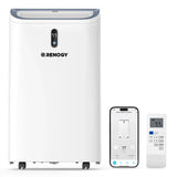 Renogy 14,000 BTU Portable Air Conditioners with Smart WiFi Enabled, Cooling, Dehumidifier, Fan & Sleep Modes 4-in-1 Portable AC