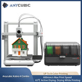 ANYCUBIC Kobra 4/Kobra 4 Combo FDM MultiColor 3D Printer Print in 1 to 8 Color Max 600mm/s Printing Speed APP Control 3D Printer