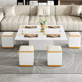 U-Can Lift-Top Coffee Table with 4 Storage Table for Living Room