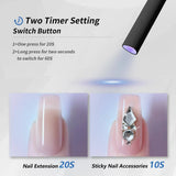 Mini UV LED Nail Lamp Handheld With Stand, Portable