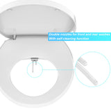Bidet Toilet Seat, Premium Non-Electric Round Bidet Toilet Seats with Dual Nozzle, Perfect for Personal