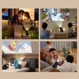 Mini Projector X1BR with WiFi6 & BT5.4, Portable Beamer 4K Support