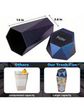 Car Trash Can With Lid Compact Portable Garbage Bin For Car