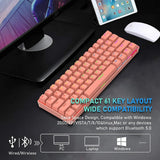 STK61 PBT Wireless Mechanical Gaming Keyboard, 61 Keys LED Backlit
