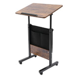 Adjustable Height Standing Desk, Portable Laptop Desk, Rolling Computer Stand