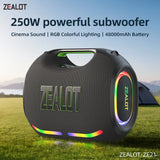 ZEALOT-ZE21 250W Big Power Wireless TWS Subwoofer Bluetooth Speaker