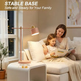 22.2" Modern Desk Lamp, Metal Table Lamp with LED Bulb, Adjustable Reading Lamps for Living Room