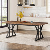 Tribesigns Dining Table for 6 People, 70.8-Inch Rectangular Wood Dining Table