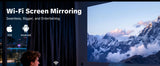 2026 New 1080P Projector Portable Wired w/ Speakers For Phone Movies