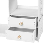 Bathroom Shelf White Wall Cabinet Bathroom Wall Mounted Wall Cabinet with 2 Drawers for