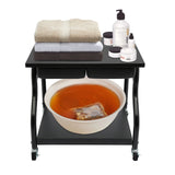 Portable Foot Baths Trolley Footbath Cart Nail Stool with Wheels For Foot Manicure Massage Rest