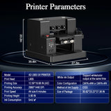 US/EU Stock A3 XP600 UV Printer A4 L805 UV Flatbed Printing Machine For Pen Metal Wood Acrylic UV DTF Printer UV Sticker Printer
