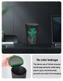 Car Trash Can with Lid, Fits Auto Home Office, Small Cup Holder Door Pocket Garbage Bin