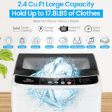 Portable washing machine for apartment, dorm, home, RVs: stainless steel drum, white color