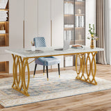 Tribesigns Modern Office Desk, 70.9" Wooden Computer Desk