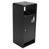 40L/10 Gallon Stainless Steel Standing Garbage Can Four-Side Openings Commercial Metal Waste Bin