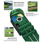 Golf Putting Green, Mat for Indoors, Putting Matt with Ball Return and 3 Holes
