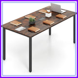 6FT Conference Table 71x35.5in Office Desk w/ Cable Grommet, Metal Legs