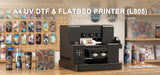 A3 A4 UV Flatbed Printer Epson L805 Rotary Printer for Bottles Phone Case UV DTF AB Film Printing Machine USA/EU/MX Warehouse