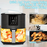 Kit Cook Large Air Fryer, 1500W 7QT Air Fryer Cooker, Adjustable Temperature 100-400°F