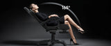 Athena Collection Carbon Fiber Black Gaming Chair - Ergonomic with Footrest