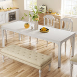 Tribesigns Dining Table for 6-8 People, 200cm Large Narrow Long Rectangular Kitchen Dinner Table
