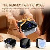UV LED Nail Lamp with UV GlovesMagnetic Metal Mirror Base Cordless Nail Dryer Gel Polish Curing Light