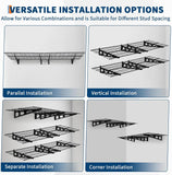 2 Pack 2x6Ft Garage Shelving Wall Mounted,  24"x72" Wall Shelf Garage Storage Rack Floating Shelves