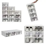 24 Pack Foldable Shoe Rack, Space-Saving Home & Office Organization