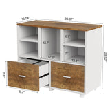 Tribesigns 2-Drawer Wood File Cabinet, Mobile Lateral Filing Cabinet