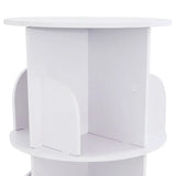 Rotating Bookshelf 2 Tier 360° Display Floor Standing Bookcase Stackable Shelves Bookshelf Organizer for Home Office