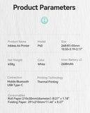 PeriPage P40 Portable Thermal Printer Wireless Inkless Mobile Printer For Travel Office School Home