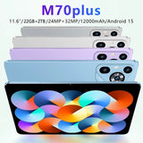 Original M70plus Tablets Android 15 22GB+2TB Children's Kids Tablet PC Global