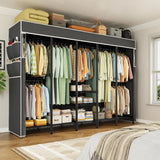 Clothes Rack, Extra Large Clothes Rack with Cover, reestanding Clothing Racks or Hanging Clothes, Heavy