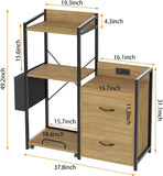 Tall Printer Stand with Storage Shelf and Bag,Filing cabinet,Lateral Office Filing Cabinets