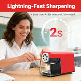 Electric Pencil Sharpener 6 Hole Cordless and Rechargeable Colo Pencil Sharpener for 6-11mm Pencils