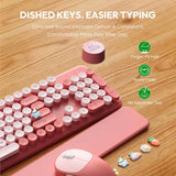 SGIAWETA-Wireless Keyboard and Mouse Combo, Typewriter Keyboard with Magnetic Wrist Rest,