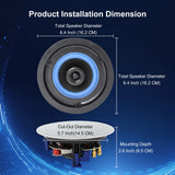 STUDIOFINIX 4 Inch Bluetooth Ceiling Speakers, 160W 2-Way, Wired Surround Sound, Flush Mount,
