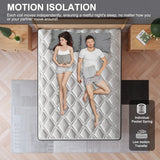 12"14" Gel Memory Foam Hybrid Pocket Spring Mattress Twin Full King Queen