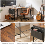 MCQ 50 Inch L-Shaped Office Computer Desk with Wooden Desktop