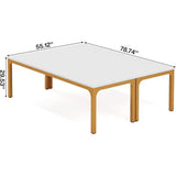 Large 6.5ft Office Conference Table, 78.74 W x 27.56 D, Ideal for Seminars