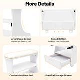 Foot Rest Pedicure Manicure Furniture, Trolley for Foot Bath, Footbath Stool with Wheels,
