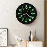 LED Indoor/Outdoor Wall Clock Remote Control, Night Lighting, 7 Colors Backlight