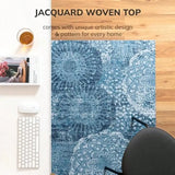 Rug'd Office Chair Mat for Carpet and Hardwood Floor - Jacquard Woven Top Anti-Slip Backing Low Pile Floor