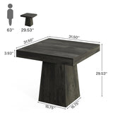 Tribesigns Square Dining Table for 4, 31.5-Inch Kitchen Table Small Dinner Table