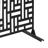 Metal Privacy Screen Outdoor Decorative Privacy Screen with Stand Freestanding Privacy Screen