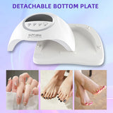 320W UV LED Nail Lamp 72LEDS Gel Polish Drying Lamp with Automatic Sensing 4 Timer Professional Nail